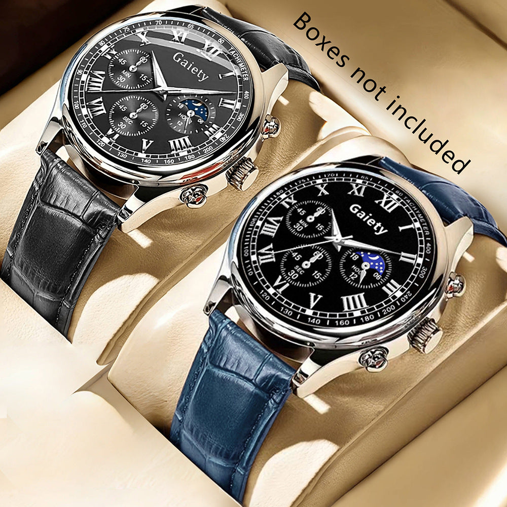 New Cross-Border Popular Business Watch Fashion Belt Quartz Watch Men's High-End Sports and Leisure Watch 