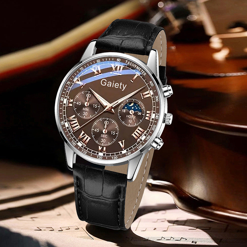 New Cross-Border Popular Business Watch Fashion Belt Quartz Watch Men's High-End Sports and Leisure Watch 