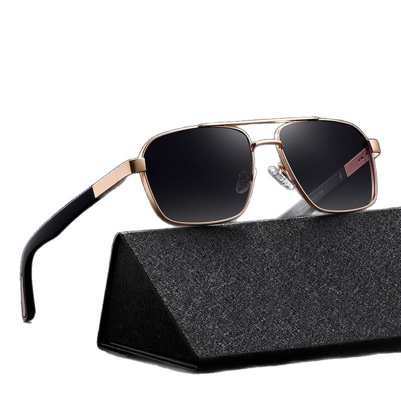 Fashion classic double beam sunglasses S15111 men's outdoor sun protection polarized sunglasses rubber non-slip sunglasses