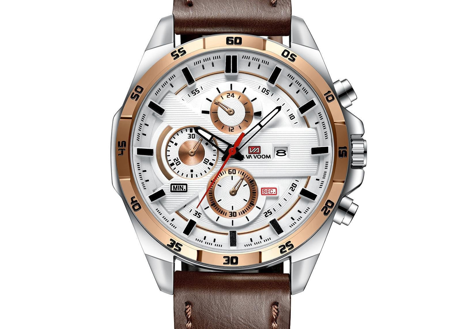 Fashion Men's Waterproof Fashion Outdoor Sports Leisure Watch Student Spelling Belt Calendar Quartz Watch