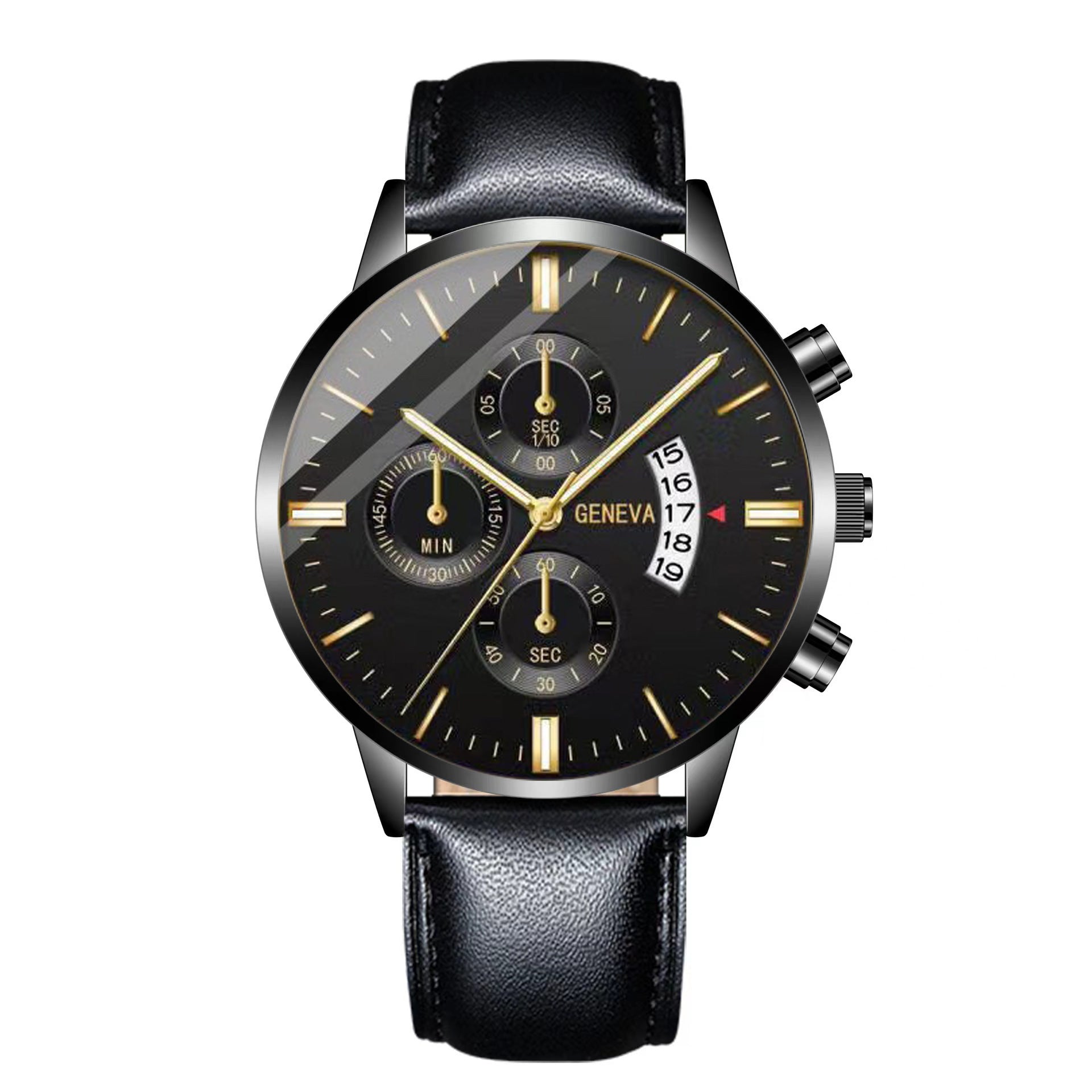 Foreign Trade Cross-border Explosions Simple Men's Business Watch Stainless Steel Fashion Belt Watch Luminous Calendar Quartz