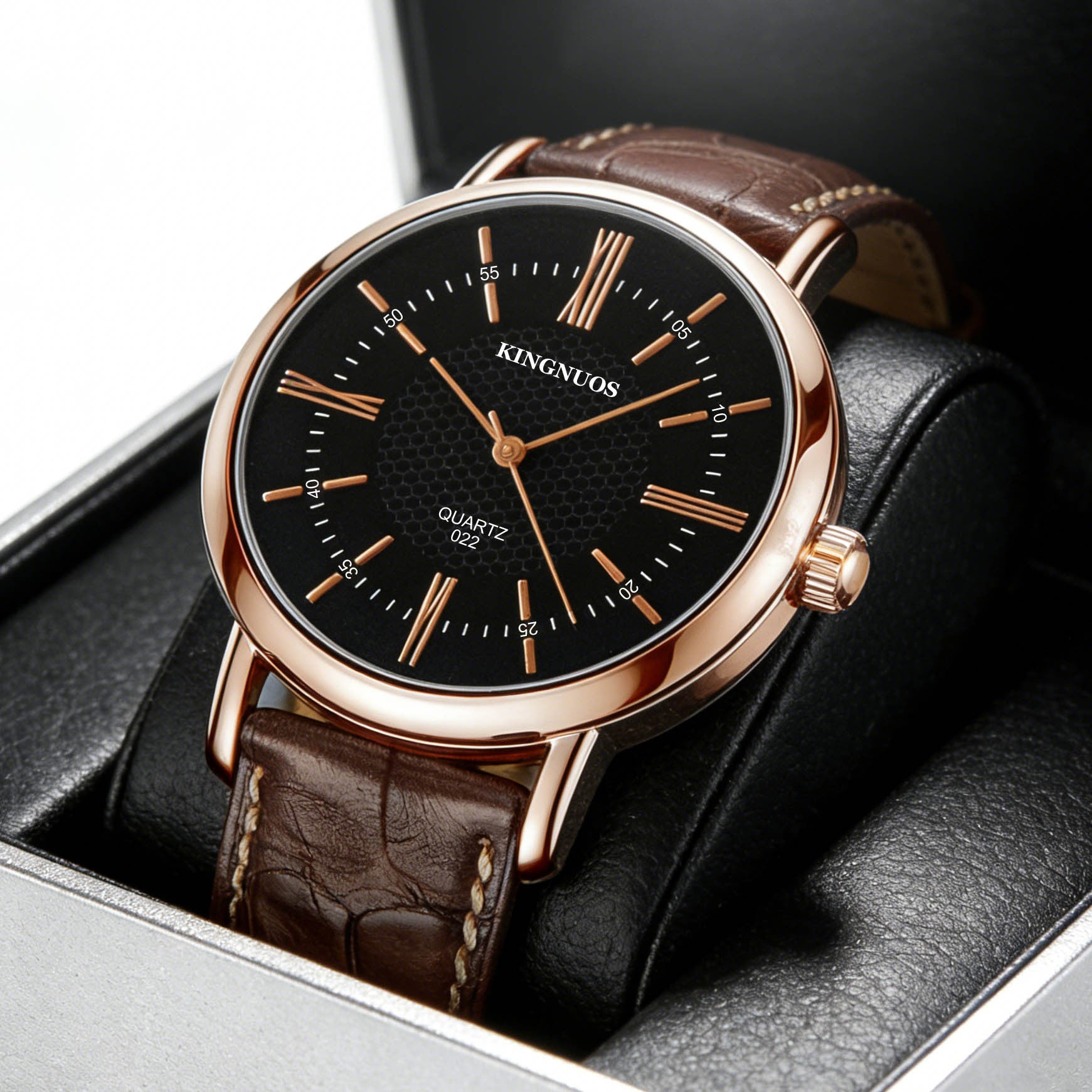 Fashion Rose Gold Roman Digital Belt Watch Men Women Couple Student Belt Watch Factory Outlet