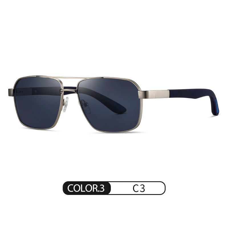 Fashion classic double beam sunglasses S15111 men's outdoor sun protection polarized sunglasses rubber non-slip sunglasses