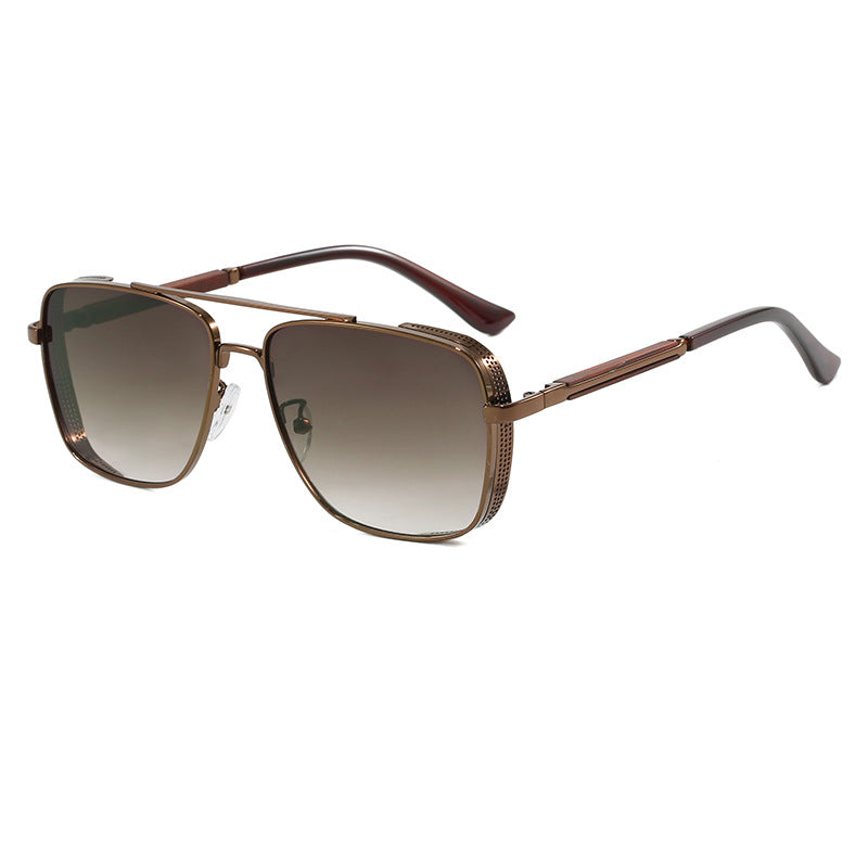 New Retro Square Frame Sunglasses for Women, Cross-Border Foreign Trade Fashion Glasses, Trendy Outdoor Sports High-End Men's Sunglasses