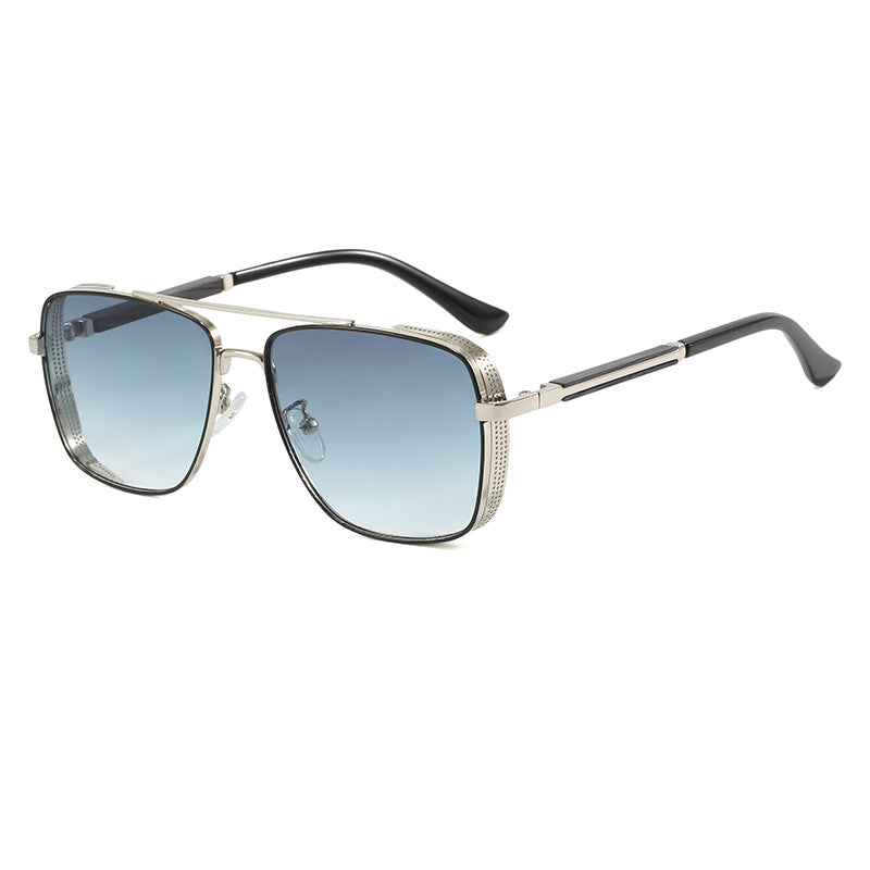 New Retro Square Frame Sunglasses for Women, Cross-Border Foreign Trade Fashion Glasses, Trendy Outdoor Sports High-End Men's Sunglasses