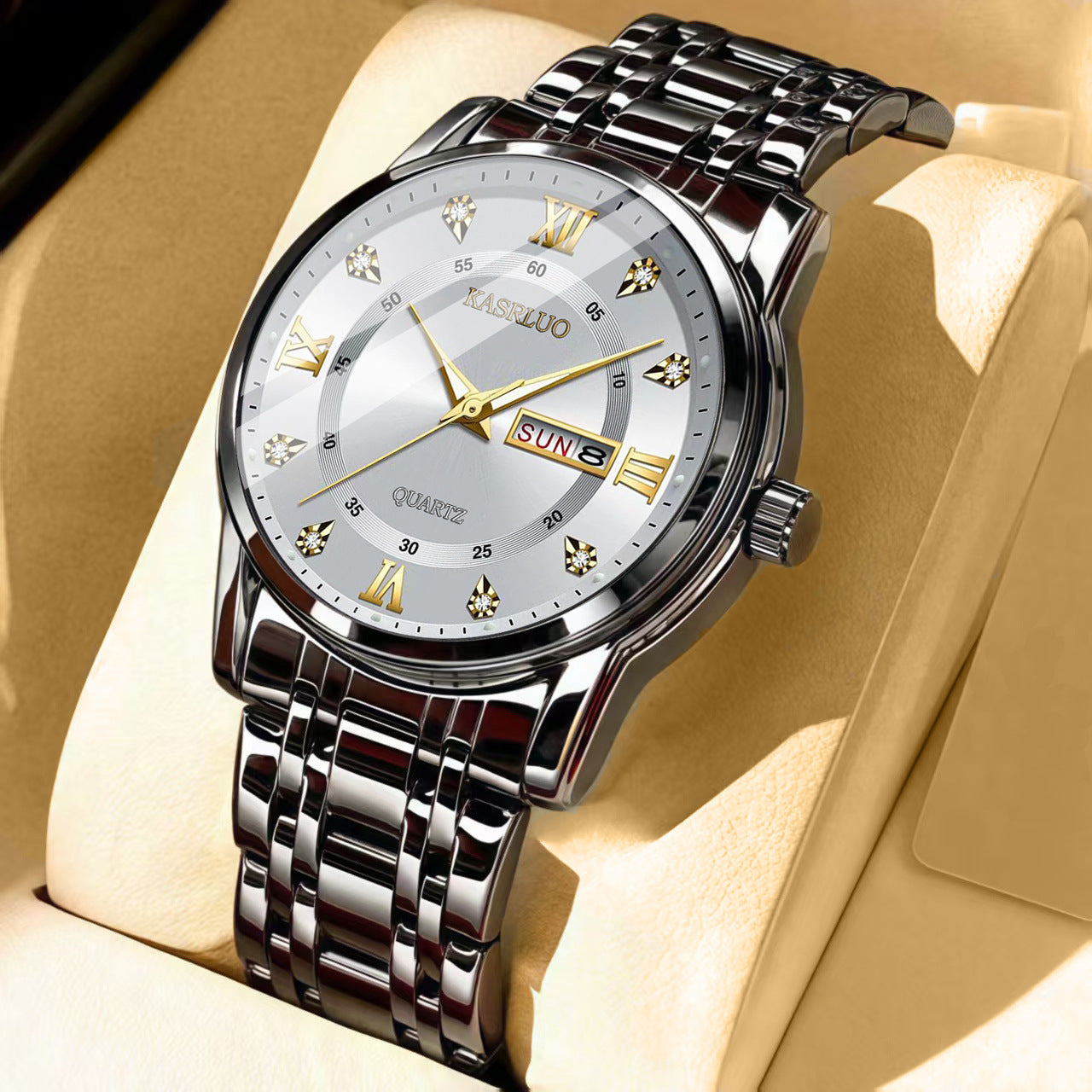 Watches Men's High-End Watches Versatile Dual Calendar Temperament Large Dial Trendy High Definition Men's Quartz Watches Direct Sales Wholesale