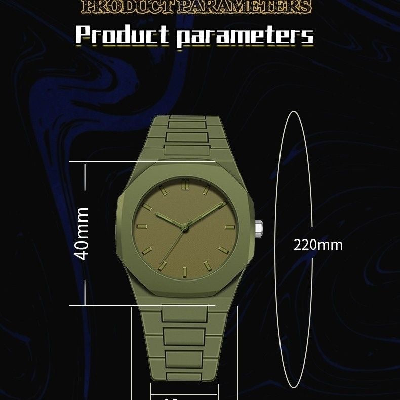 Foreign Trade New Men's Watch Creative High-End Barrel-Shaped Arabic Business Quartz Men's Watch Wholesale