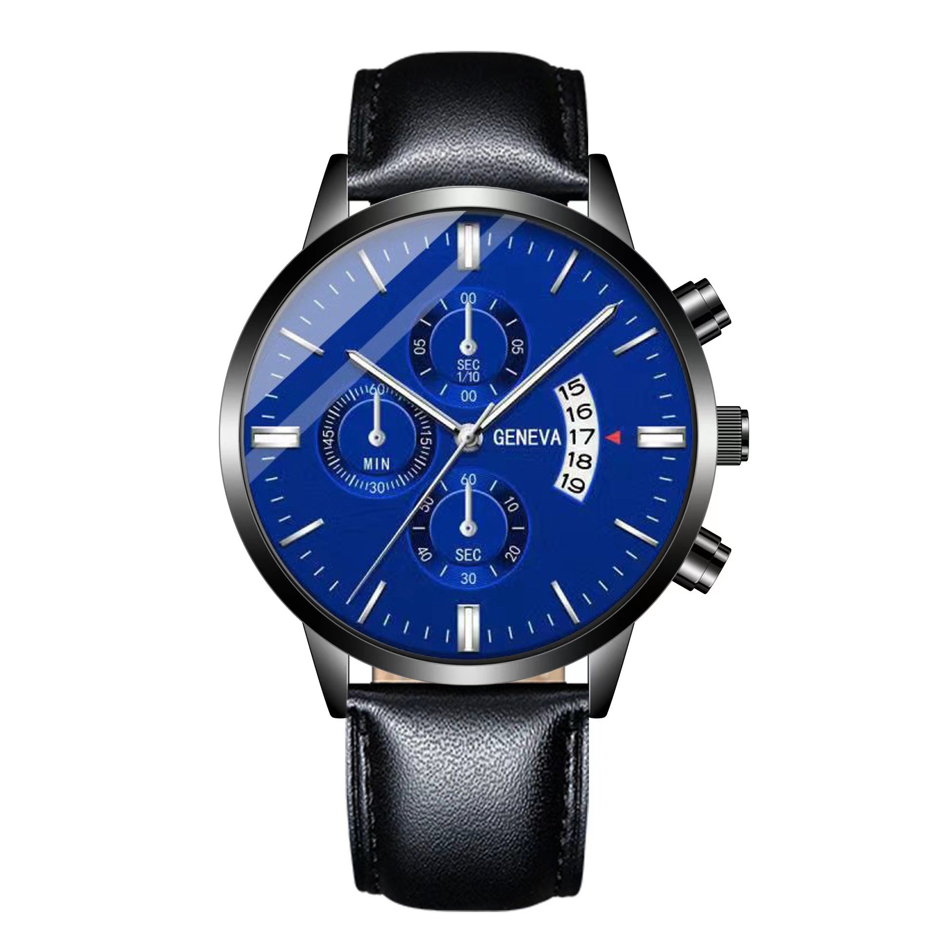 Foreign Trade Cross-border Explosions Simple Men's Business Watch Stainless Steel Fashion Belt Watch Luminous Calendar Quartz