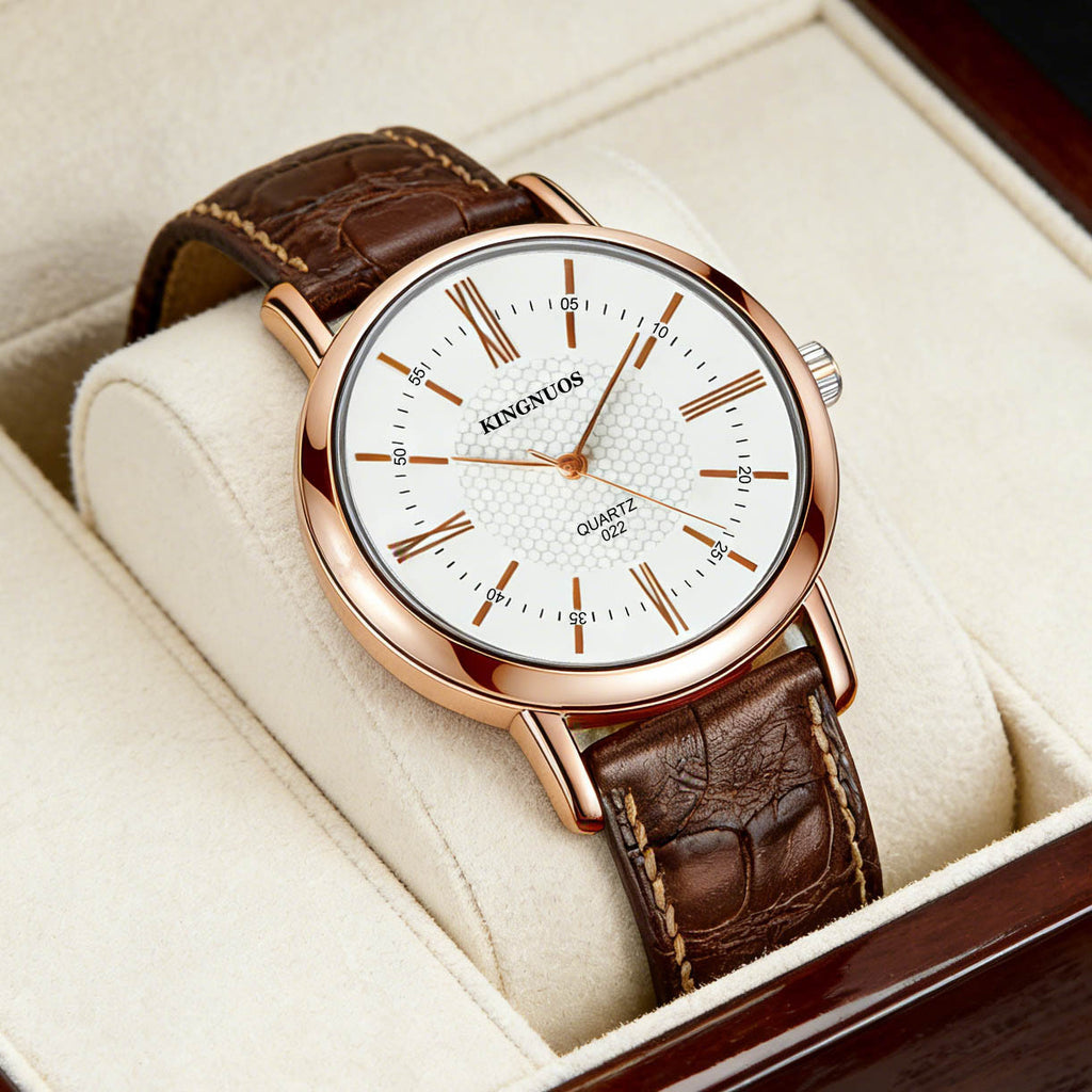 Fashion Rose Gold Roman Digital Belt Watch Men Women Couple Student Belt Watch Factory Outlet