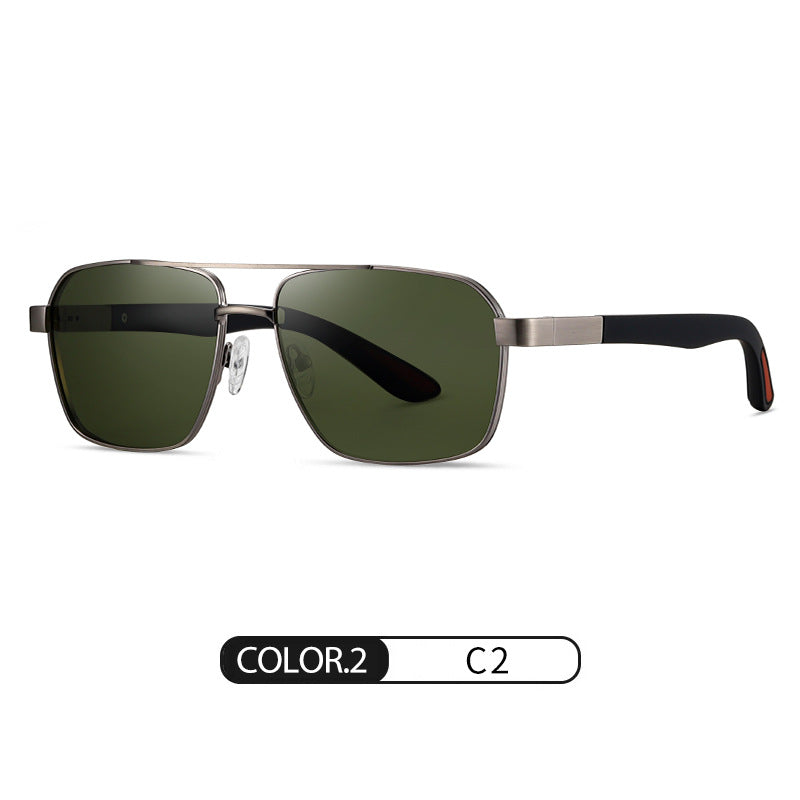 Fashion classic double beam sunglasses S15111 men's outdoor sun protection polarized sunglasses rubber non-slip sunglasses