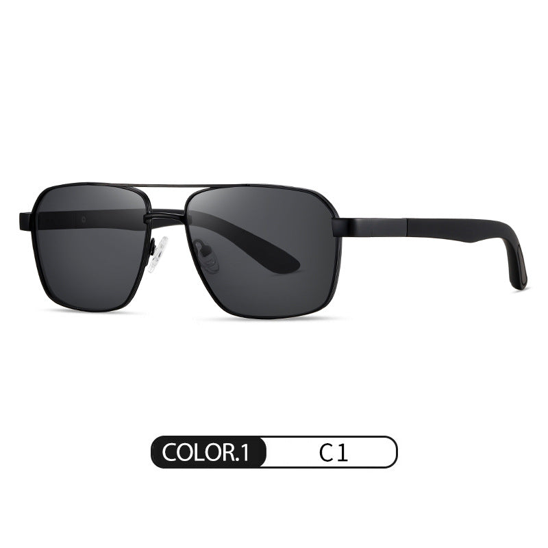 Fashion classic double beam sunglasses S15111 men's outdoor sun protection polarized sunglasses rubber non-slip sunglasses