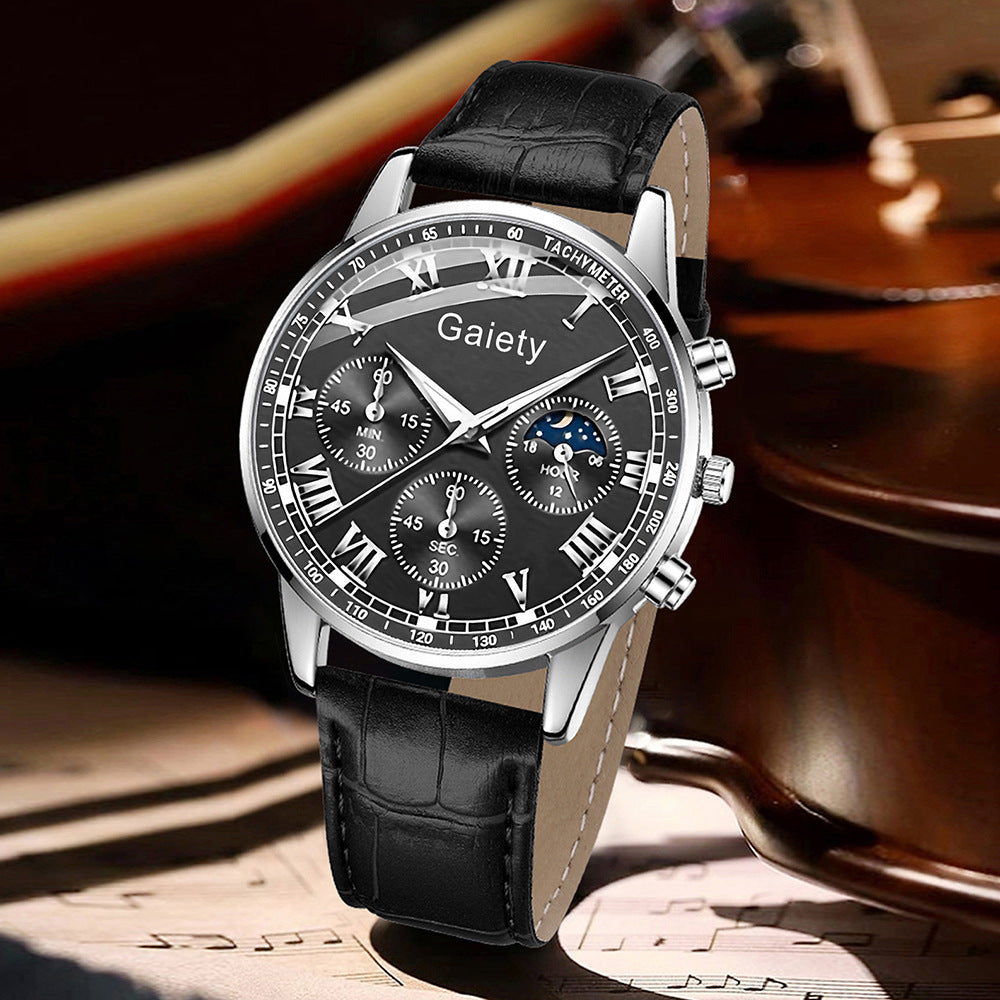 New Cross-Border Popular Business Watch Fashion Belt Quartz Watch Men's High-End Sports and Leisure Watch Wholesale