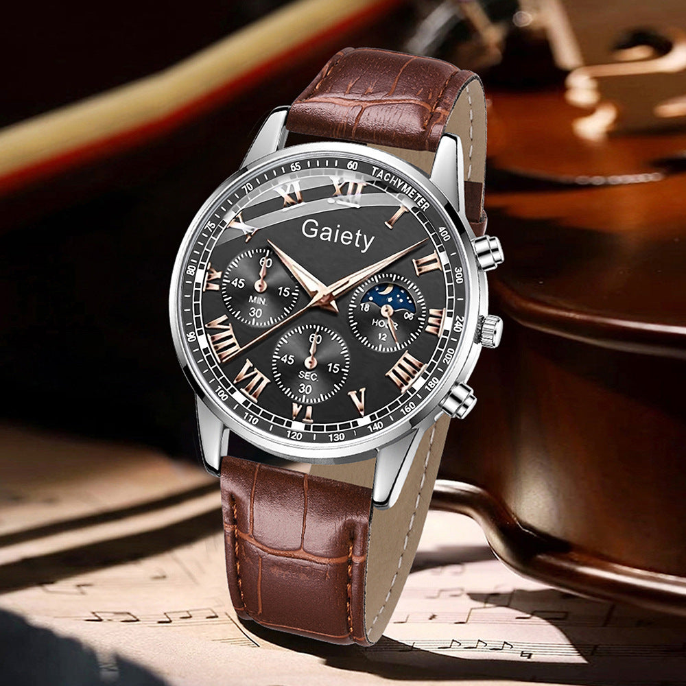 New Cross-Border Popular Business Watch Fashion Belt Quartz Watch Men's High-End Sports and Leisure Watch Wholesale