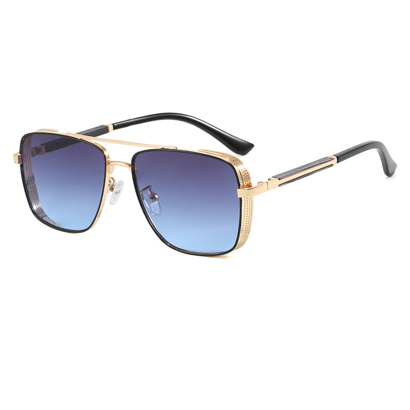 New Retro Square Frame Sunglasses for Women, Cross-Border Foreign Trade Fashion Glasses, Trendy Outdoor Sports High-End Men's Sunglasses