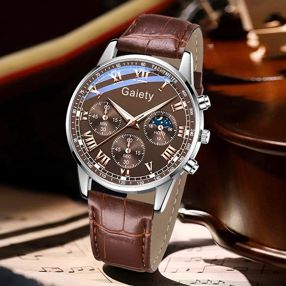 New Cross-Border Popular Business Watch Fashion Belt Quartz Watch Men's High-End Sports and Leisure Watch Wholesale