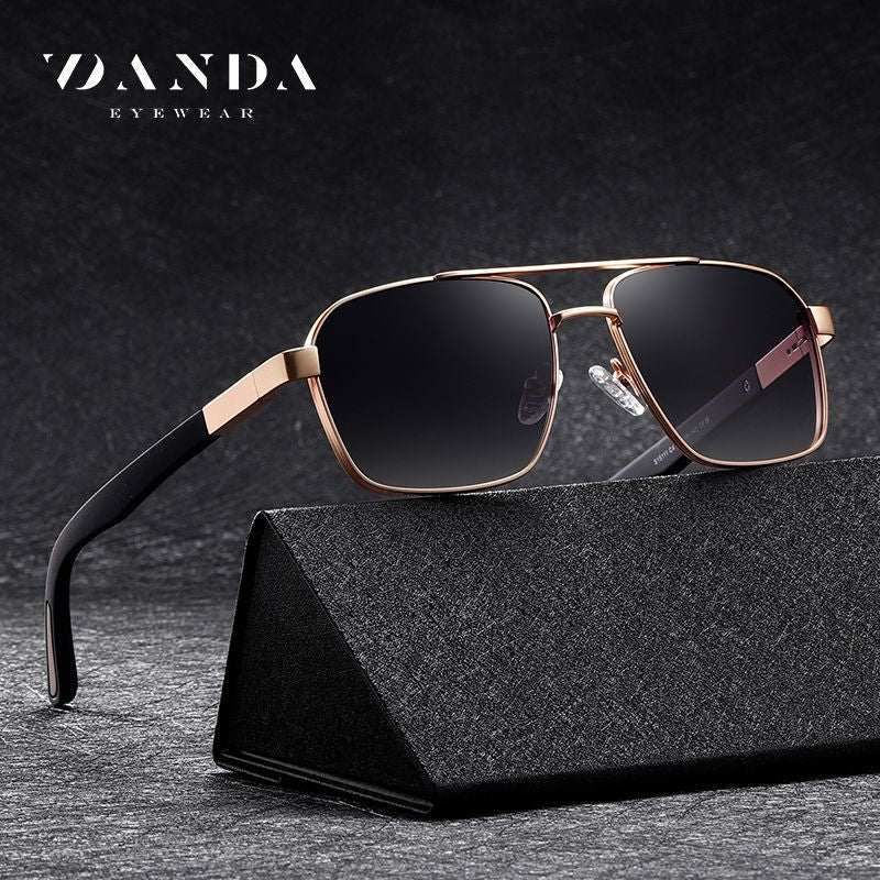 Fashion classic double beam sunglasses S15111 men's outdoor sun protection polarized sunglasses rubber non-slip sunglasses