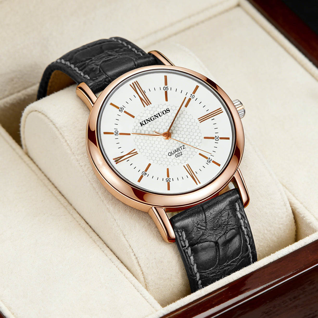 Fashion Rose Gold Roman Digital Belt Watch Men Women Couple Student Belt Watch Factory Outlet