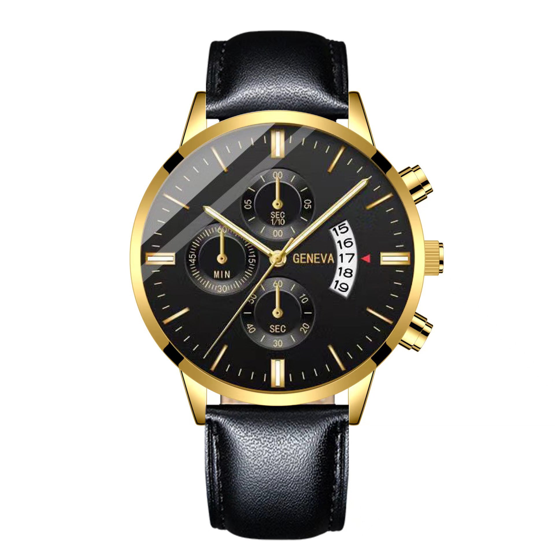 Foreign Trade Cross-border Explosions Simple Men's Business Watch Stainless Steel Fashion Belt Watch Luminous Calendar Quartz