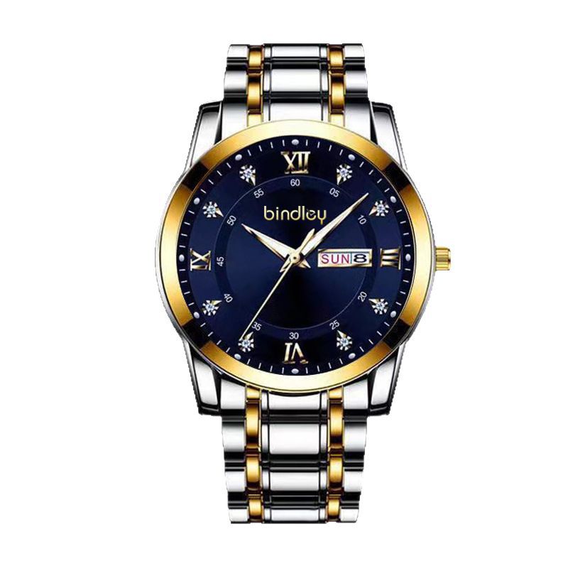 2025 New Men's Watch Men's Cross-border Fashion Double Calendar Quartz Watch Waterproof Luminous Student Quartz Watch