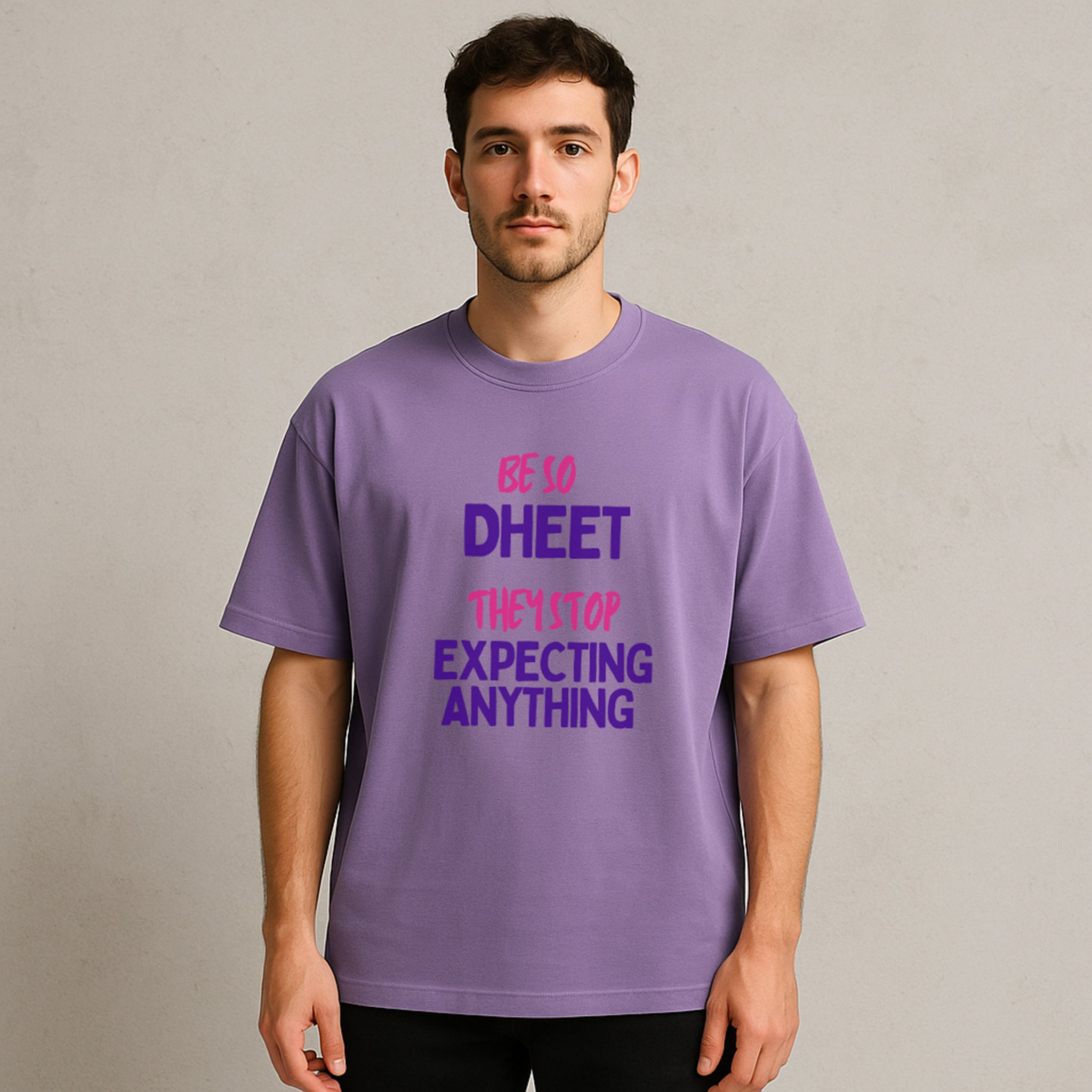 Manasha Men "Be So Dheet” Bold Quote Design T-Shirt