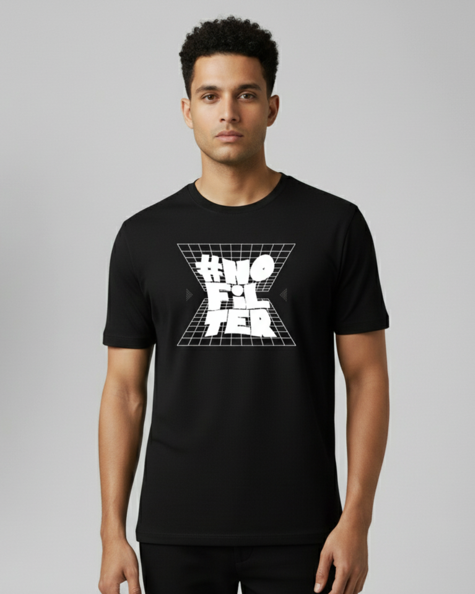 No Filter Men's Black T-shirt