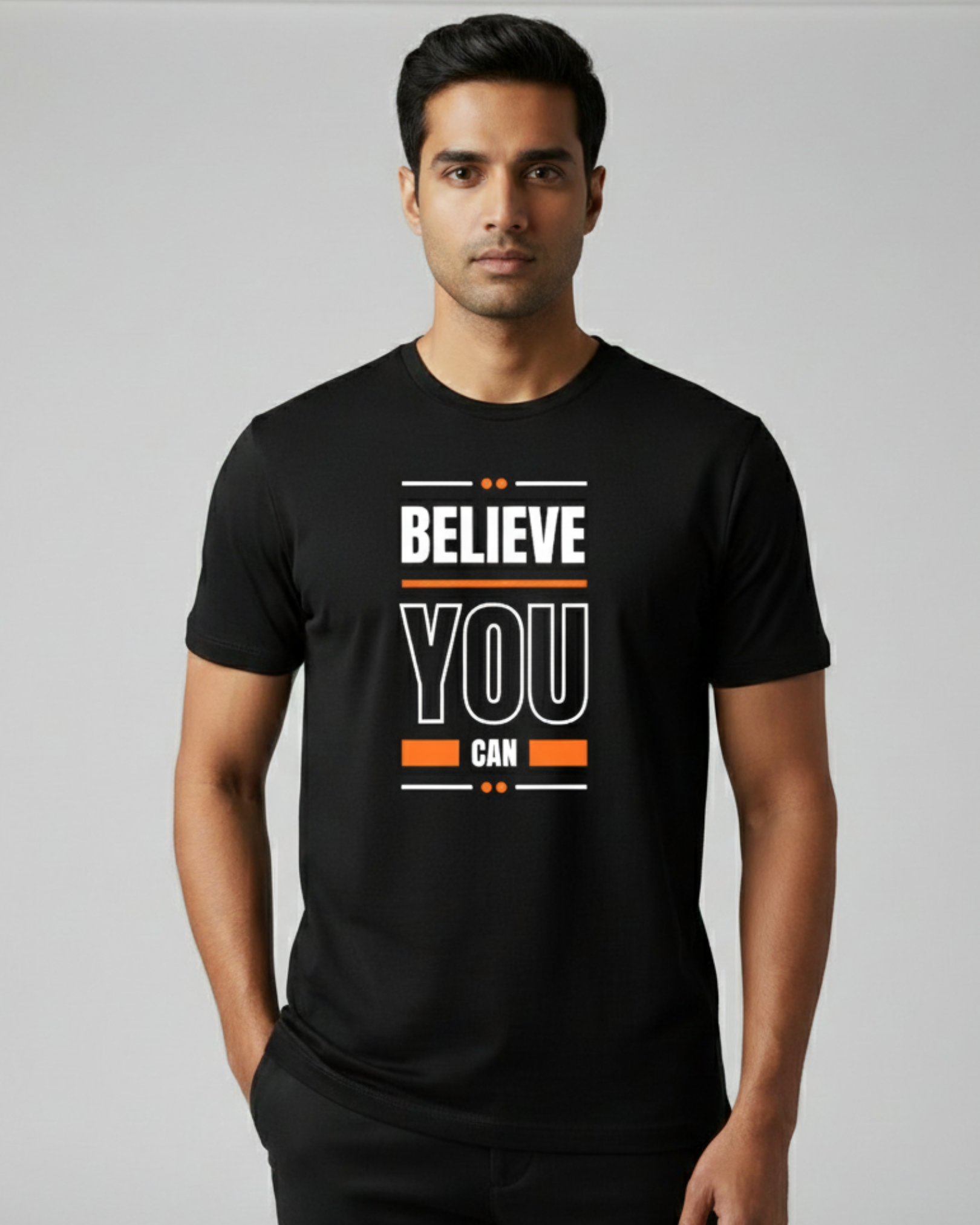 Believe You Can Men's Black T-shirt