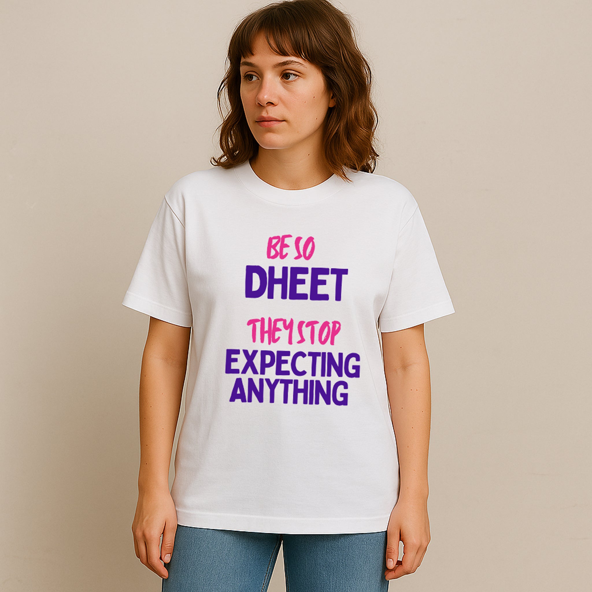 Manasha Women "Be So Dheet” Bold Quote Design T-Shirt